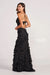 Prom Dresses Long Formal 3D Flowers Prom Dress Black
