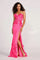 Prom Dresses 3D Flowers Long Formal Prom Dress Lipstick