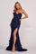 Prom Dresses 3D Flowers Long Formal Prom Dress Midnight/Black