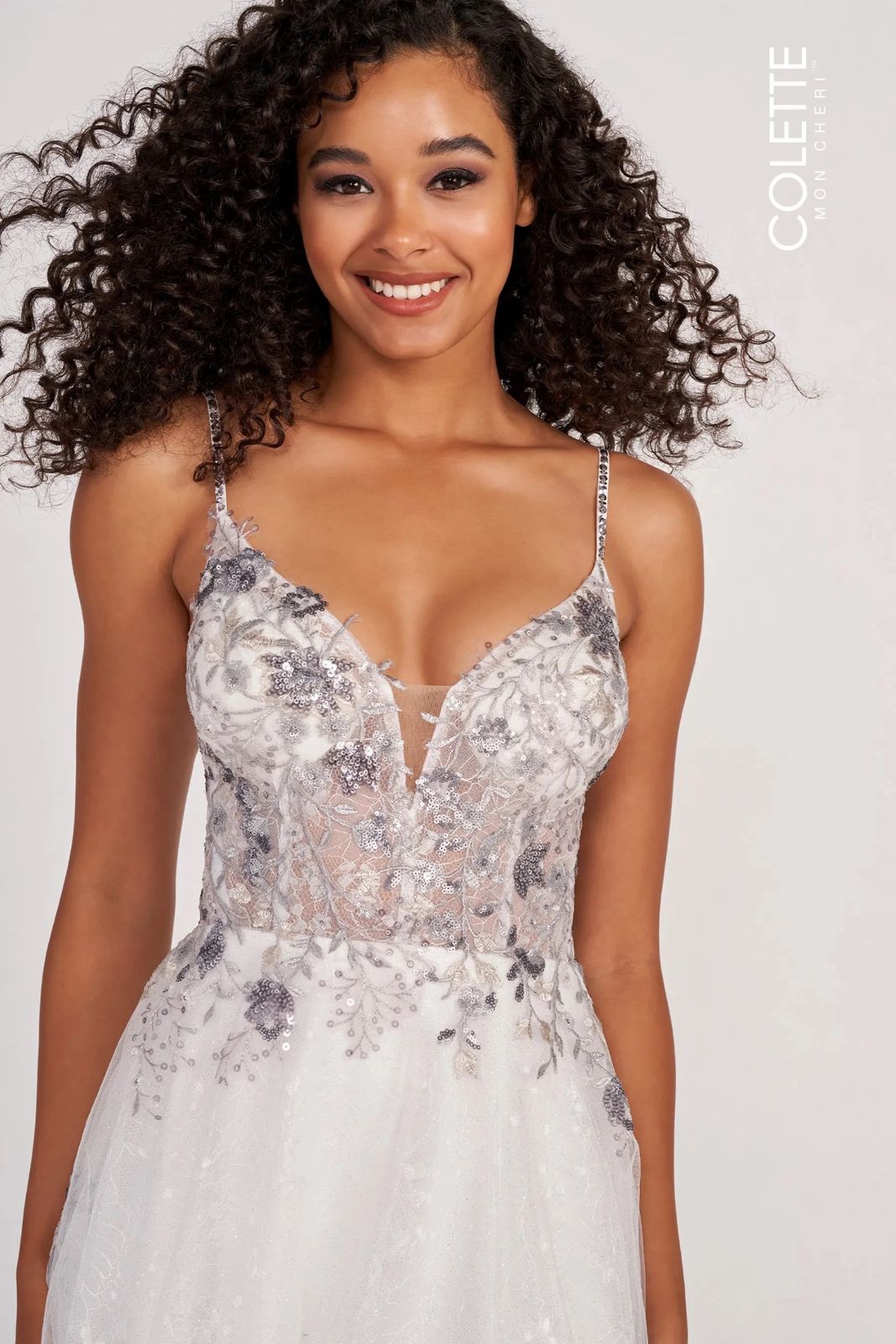 Colette CL2064 Long Formal Glitter Prom Dress