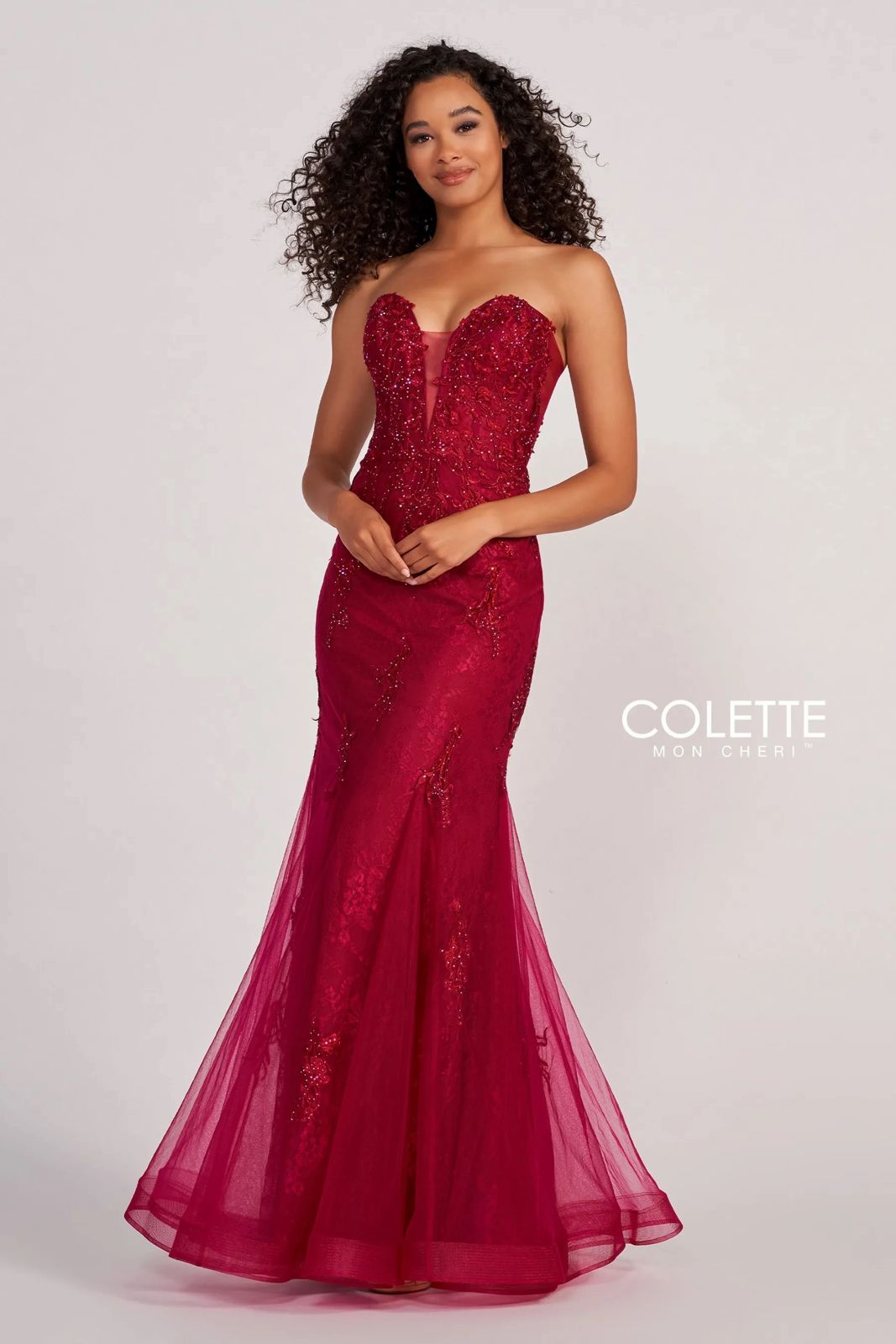 Colette CL2067 Applique Long Formal Mermaid Prom Dress