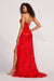Prom Dresses Beaded Long Formal Fitted Prom Dress Candy Apple