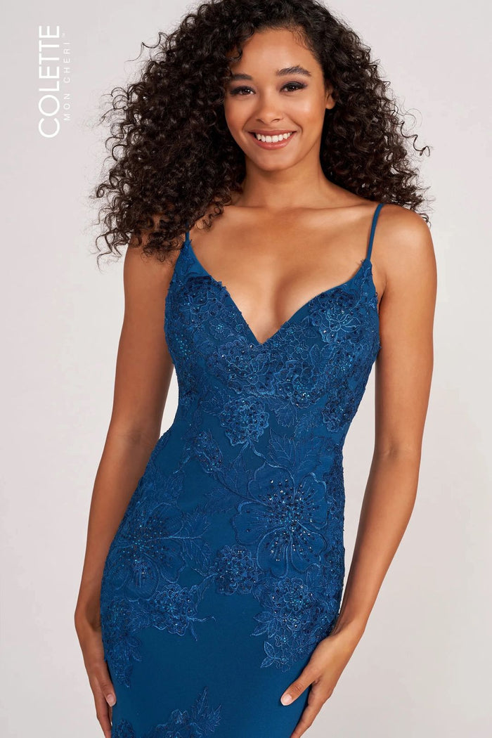 Prom Dresses  Prom Beaded Formal Long Dress Indigo