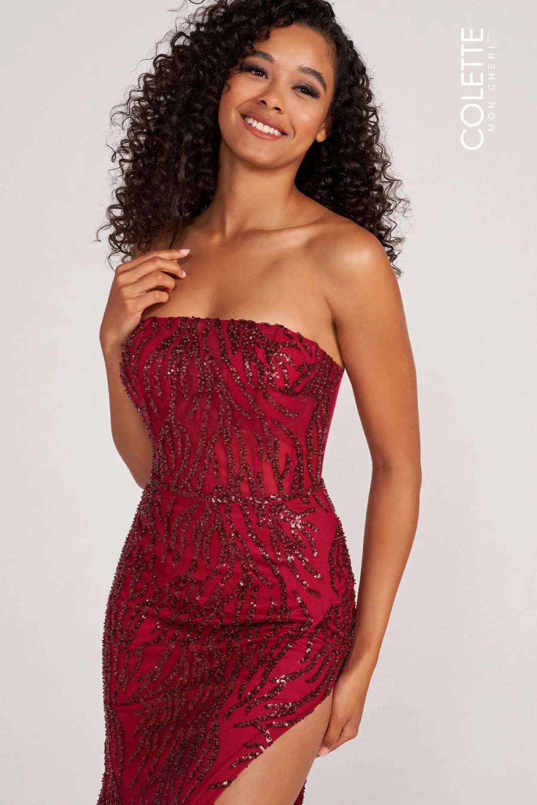 Prom Dresses Formal Beaded Long Prom Dress Cabernet