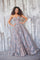 Prom Dresses Long Formal Glitter Prom Beaded Ball Gown Gold/Pewter