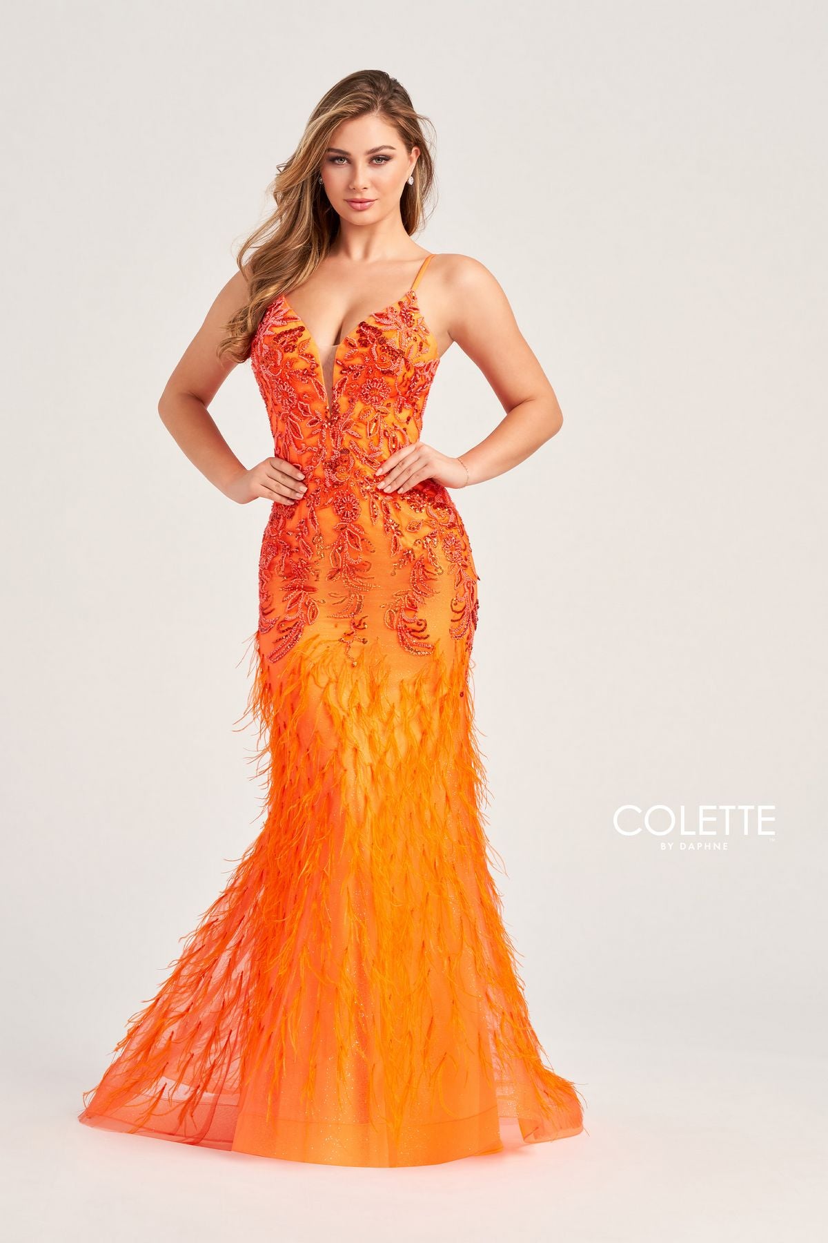 royal-blue-colette-cl5103-long-formal-beaded-prom-feather-dress-for