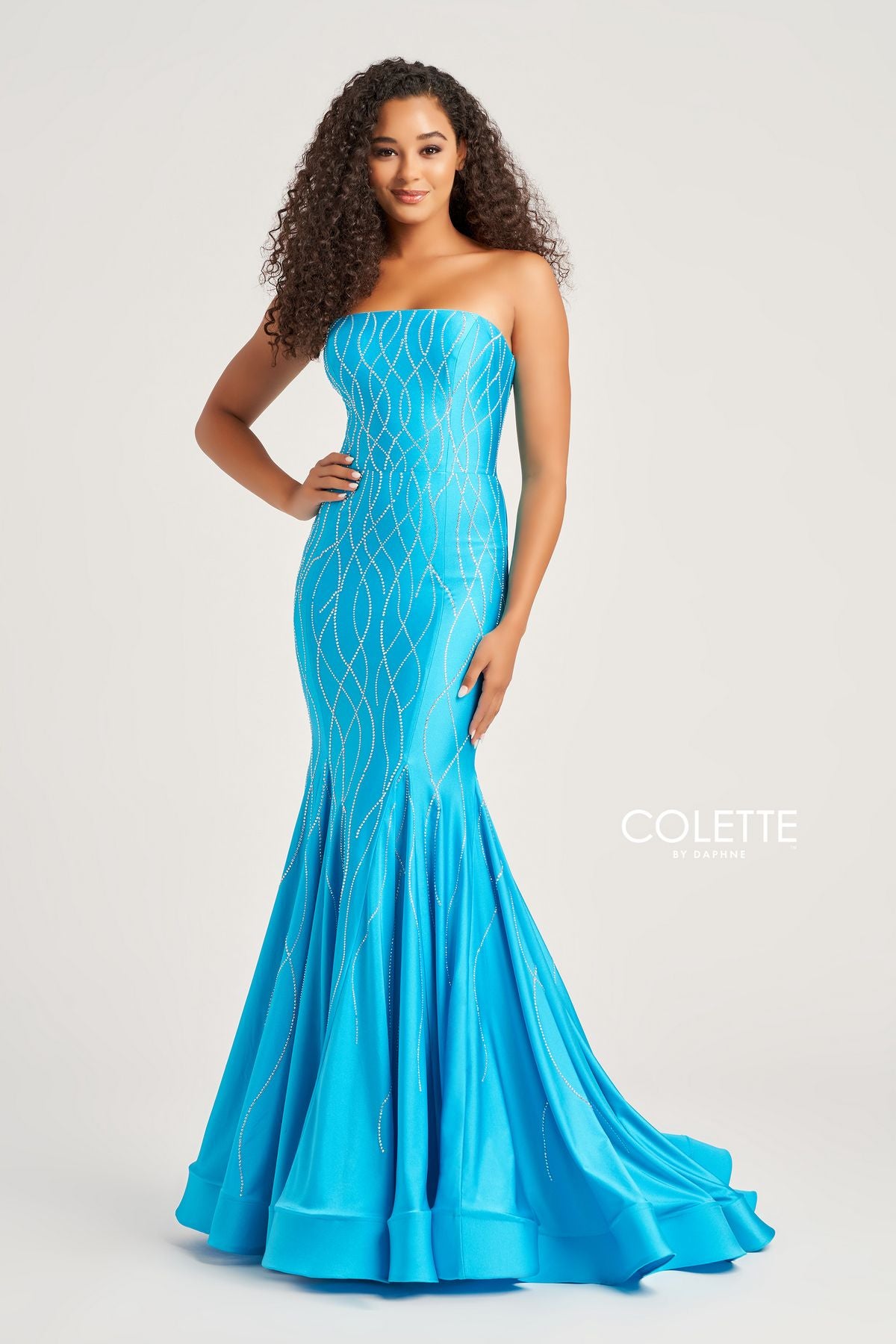 Colette CL5106 Fitted Prom Long Formal Mermaid Dress - Black / 20