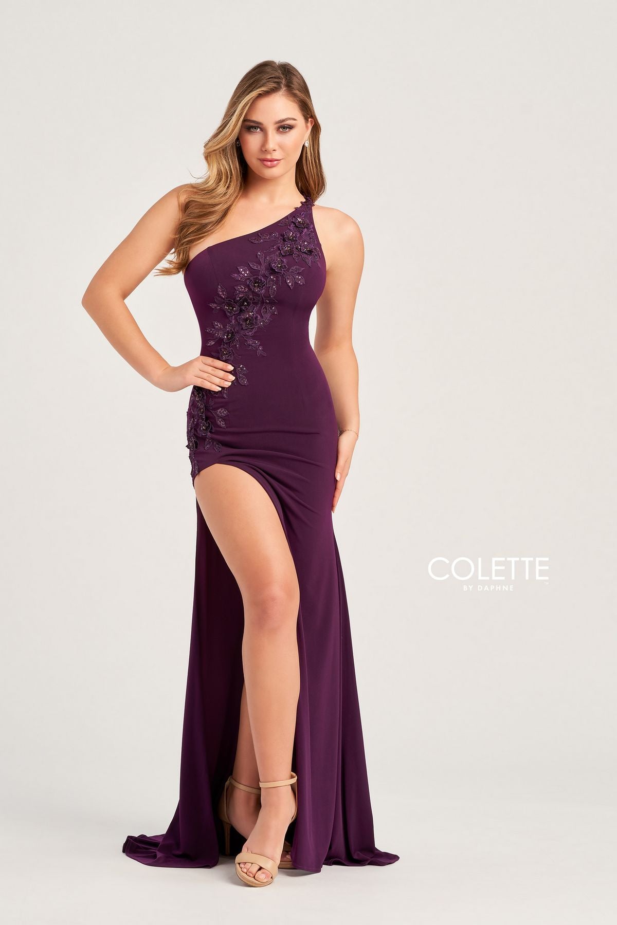 Colette CL5108 3D Flowers Prom Long Formal Sequin Dress