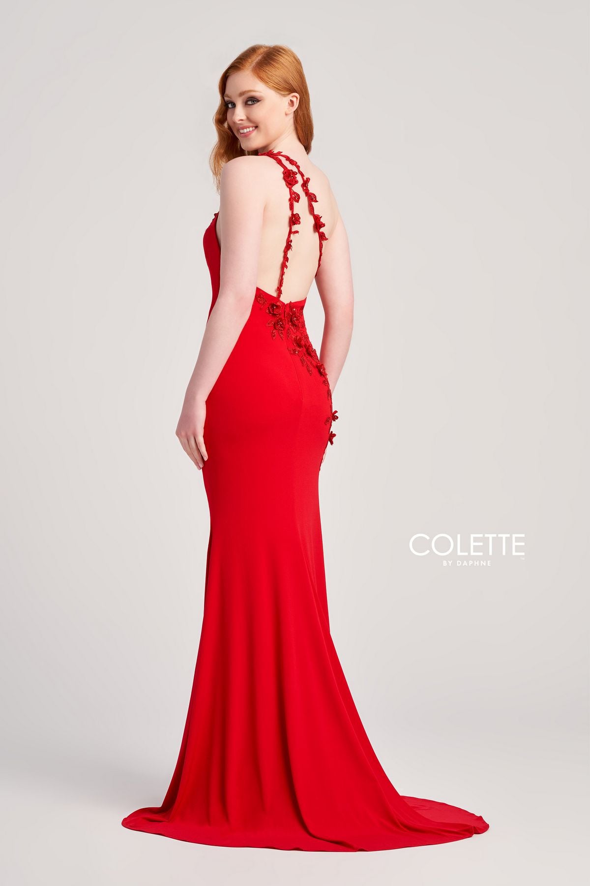 Colette CL5108 3D Flowers Prom Long Formal Sequin Dress