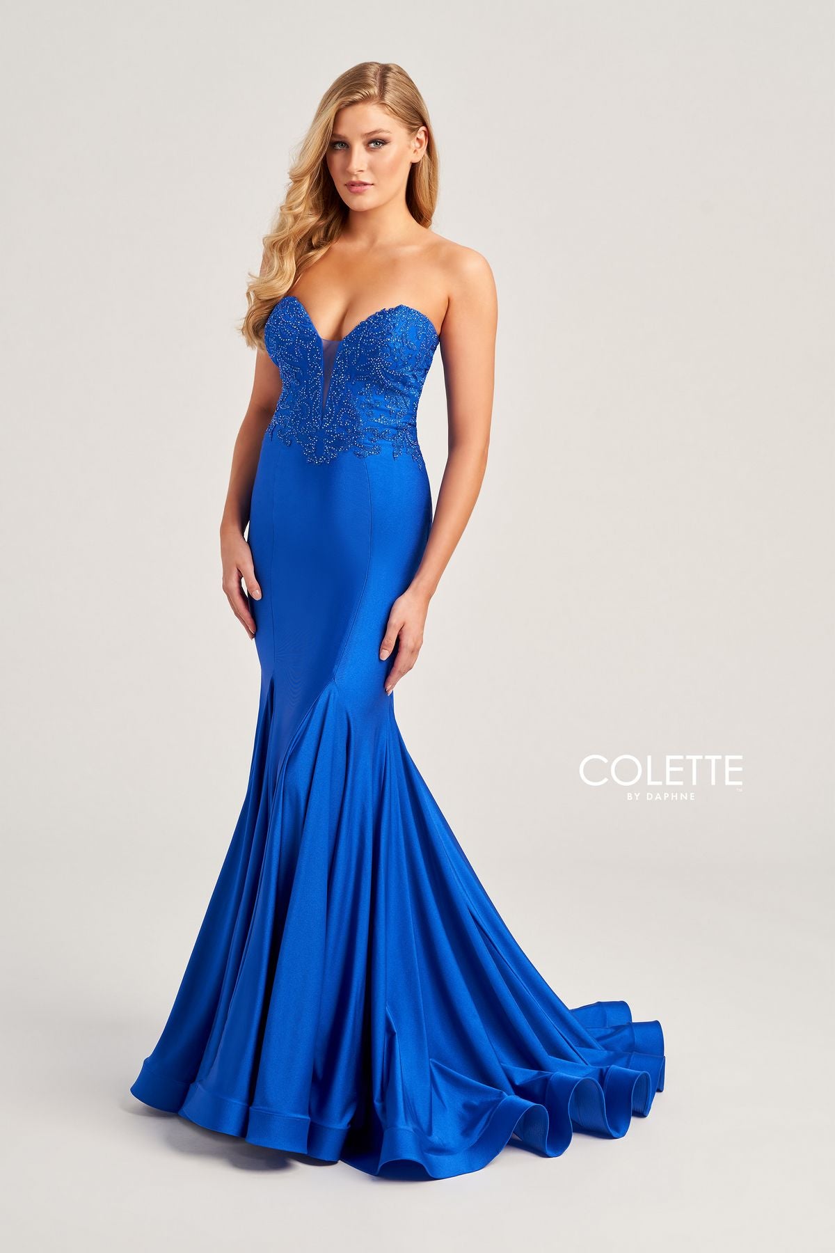 Mermaid Applique Long Prom Dress Backless Evening Dress,DS4461 main image 0