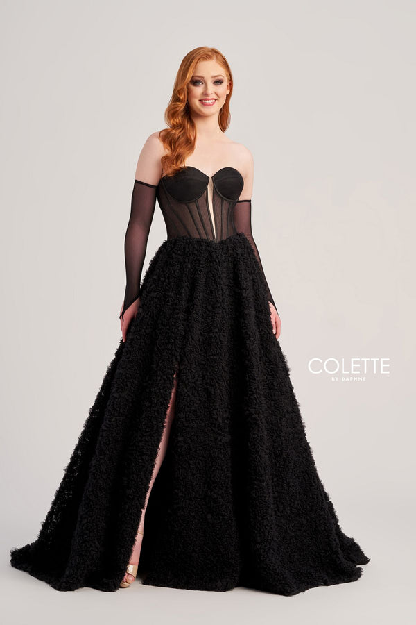 gloves for prom dress Black Evening Dress Long Prom Dress With Gloves fg6982