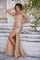 Prom Dresses Long Formal Sequin Prom Dress  Gold