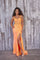 Prom Dresses Long Formal Sequin Prom Dress  Orange