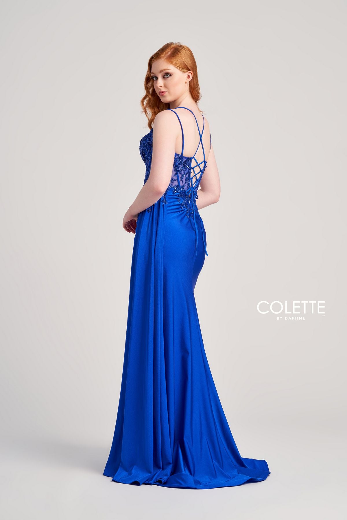 Colette CL5138 Sequin Long Formal Fitted Prom Dress