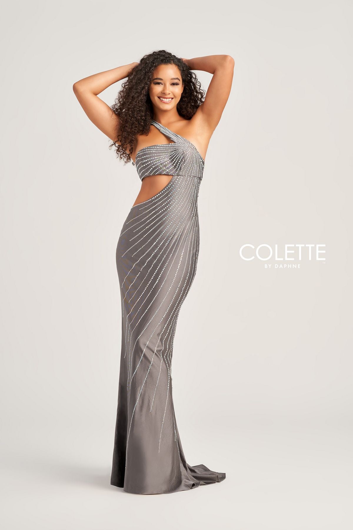 Colette CL5139 Cut Out Long Formal Fitted Prom Dress
