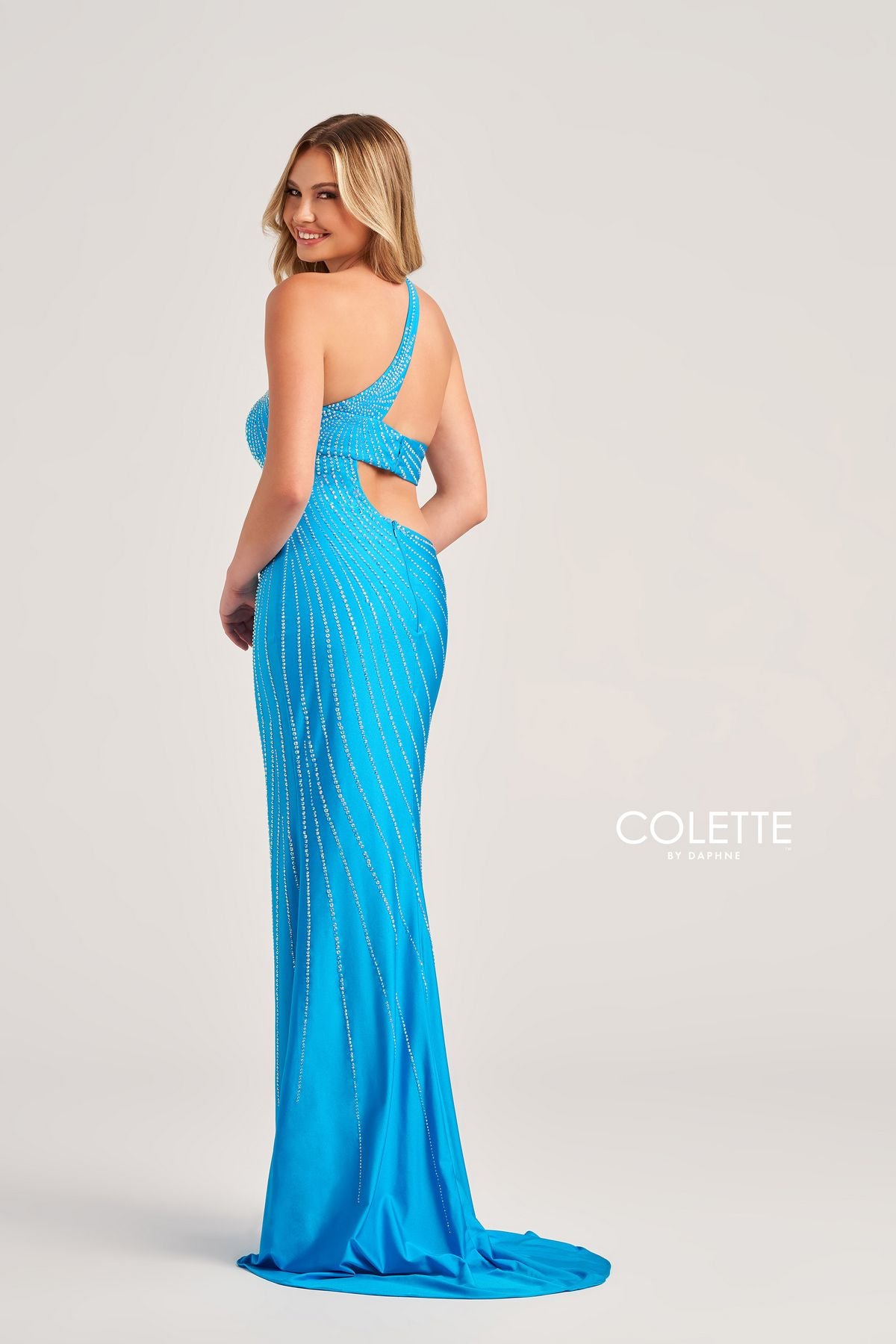 Colette CL5139 Cut Out Long Formal Fitted Prom Dress