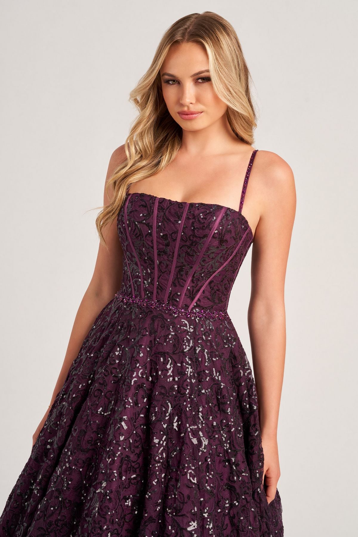 Plum Colette CL5141 Sequin Long Formal Prom Ball Gown for $629.99 – The