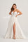 Prom Dresses Stone Accents Long Formal Prom Dress Diamond White