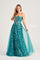 Prom Dresses Sequin Long Formal Prom Dress Jade/Silver