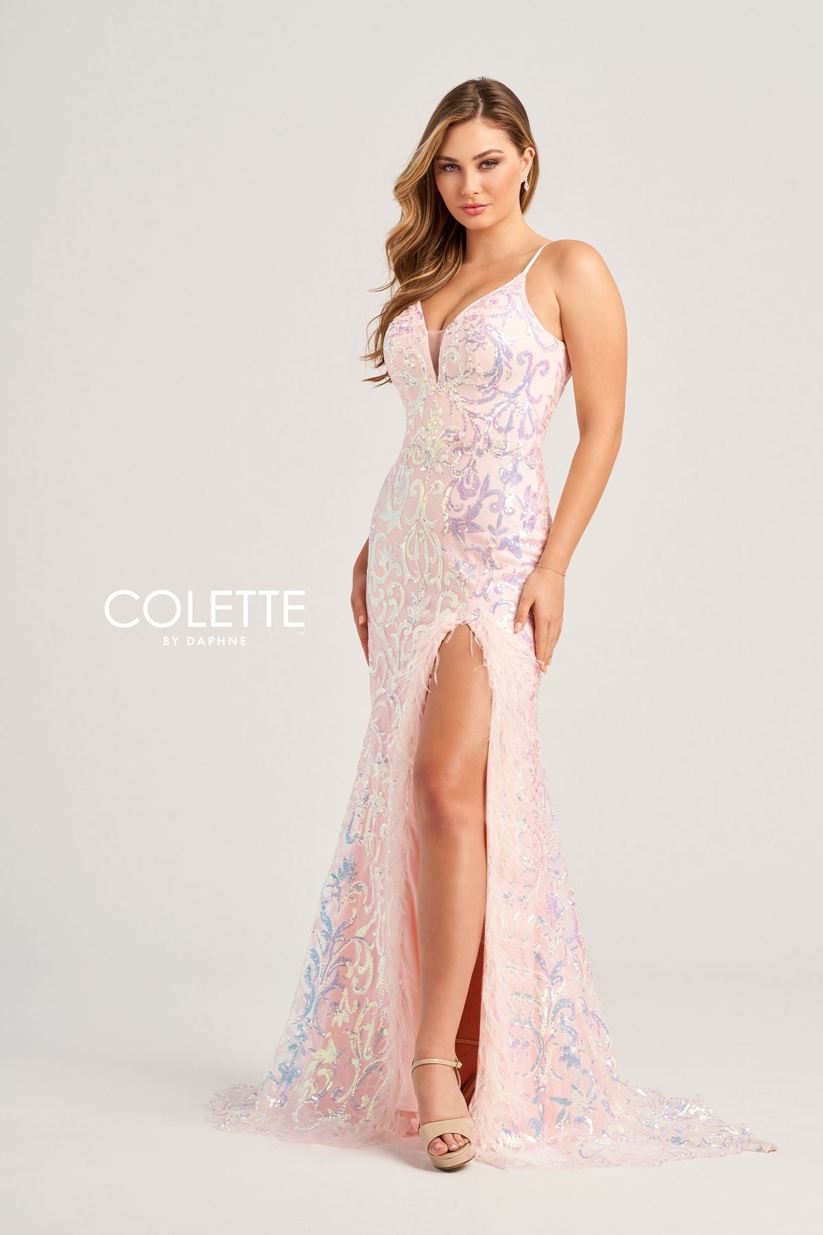 Colette CL5155 Long Formal Sequin Prom Mermaid Dress
