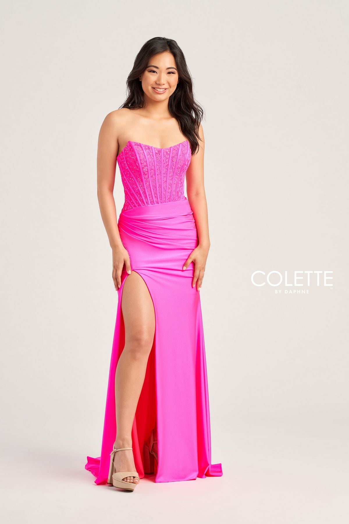 Prom Dresses Long Formal Fitted Prom Dress Hot Pink