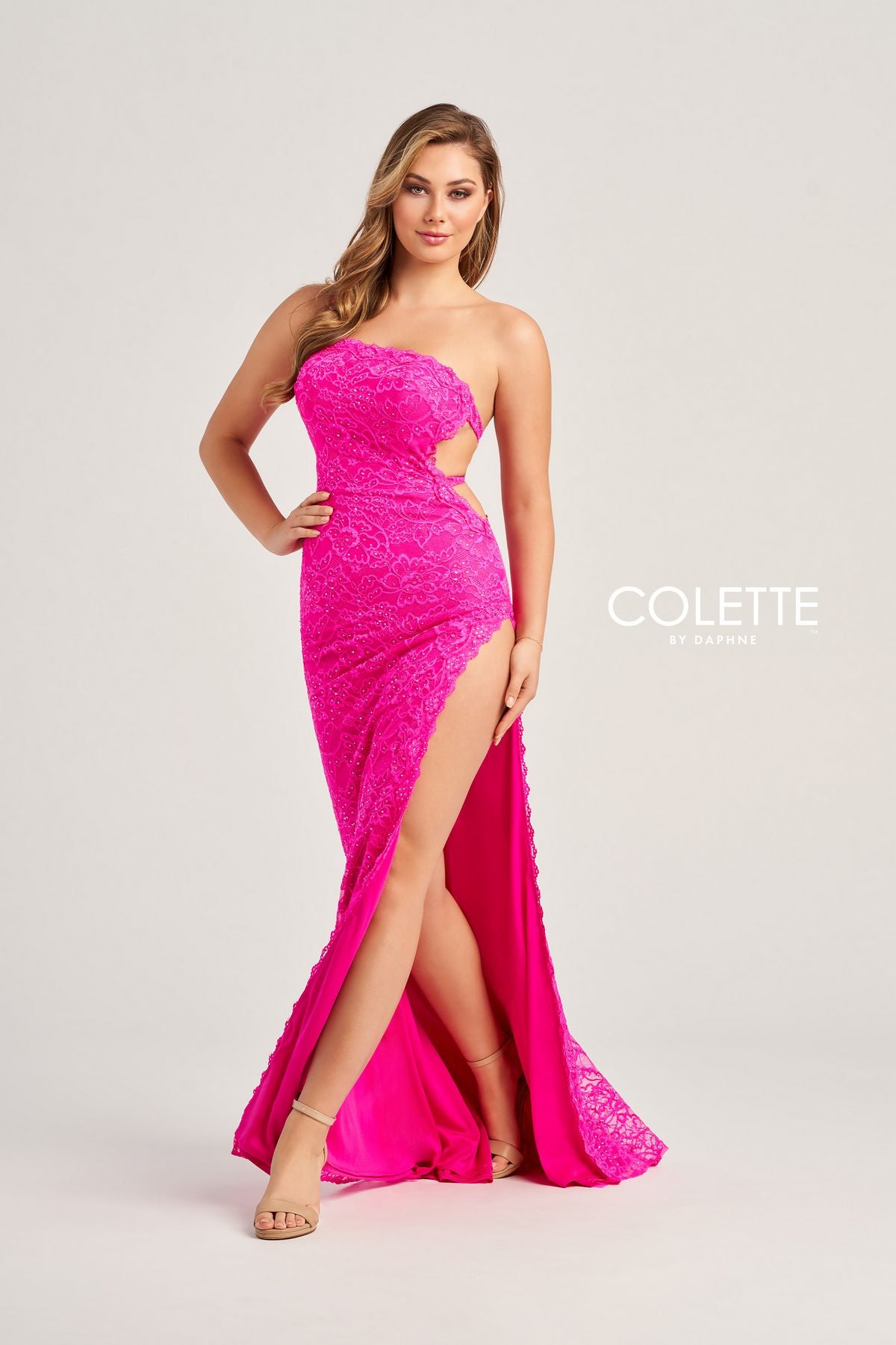 Black Colette CL5198 Cut Out Long Formal Prom Dress