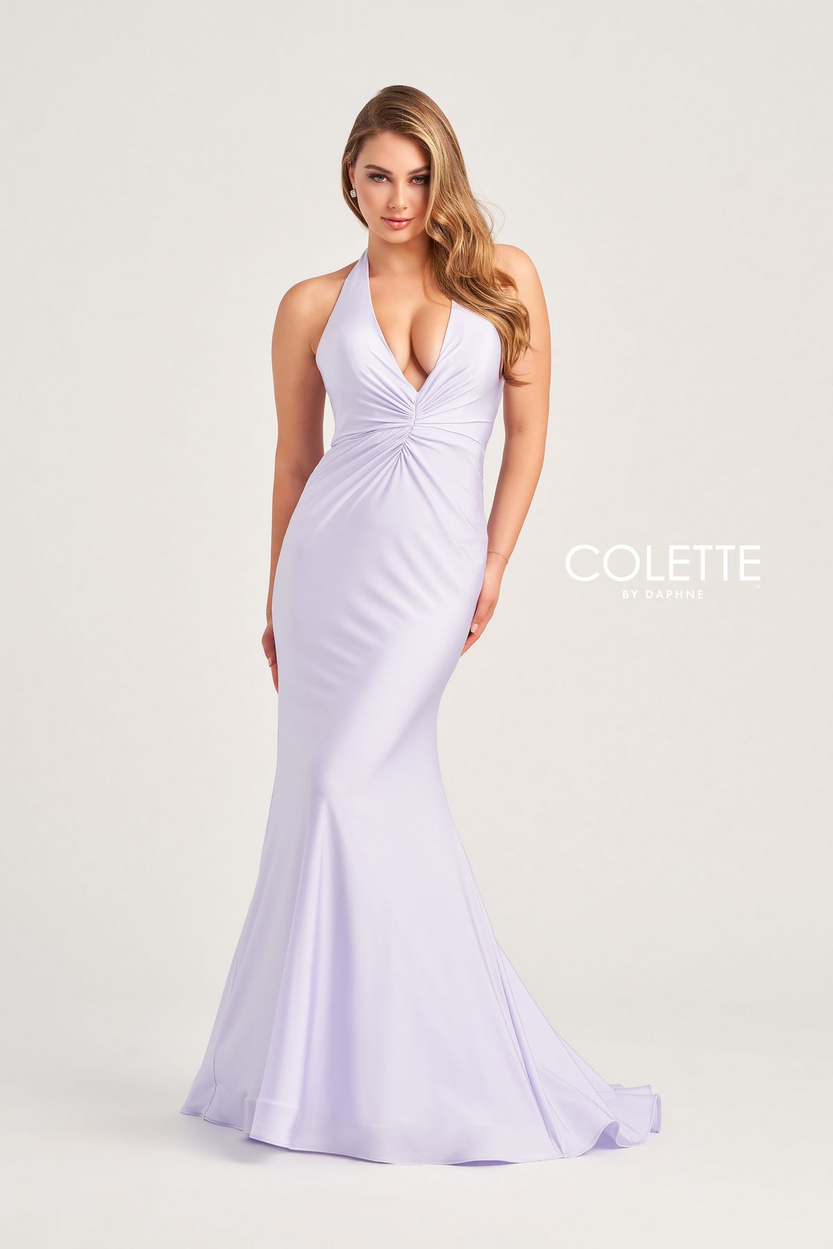 Colette CL5199 Halter Long Formal Fitted Prom Dress