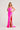 Prom Dresses Fitted Long Formal Stone Accents Prom Dress Neon Pink