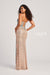 Prom Dresses Long Sequin Formal Prom Dress Champagne/Turquoise