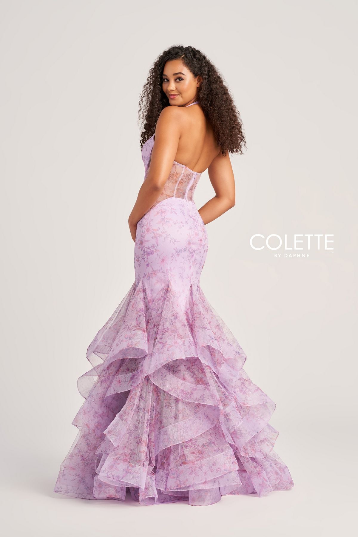 Colette CL5234 Long Halter Formal Mermaid Prom Dress