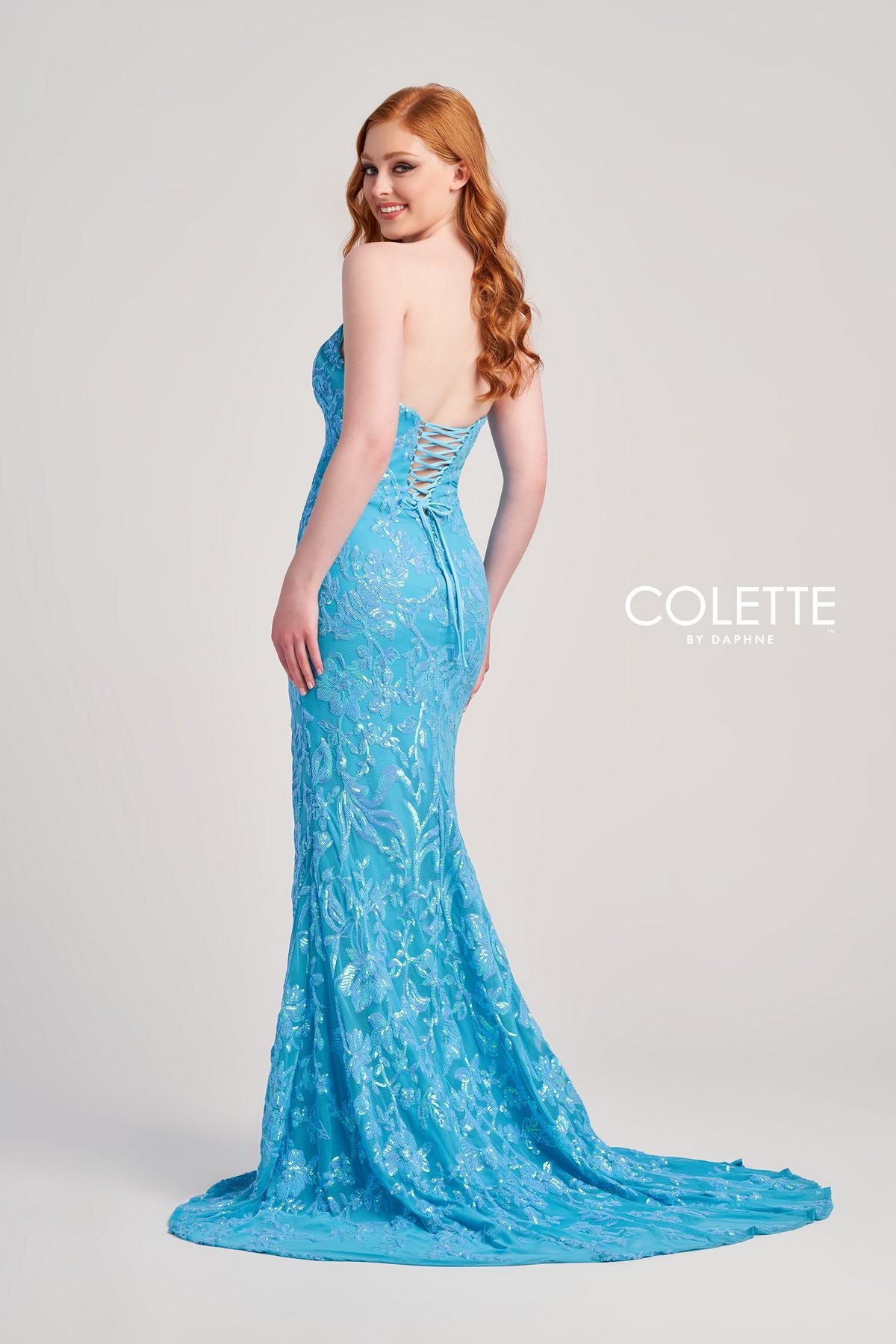 Colette CL5238 Long Sequin Mermaid Formal Fitted Prom Dress