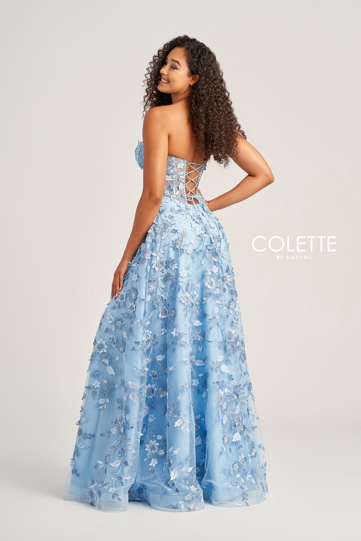 Colette CL5249 Glitter Long Formal Prom Dress