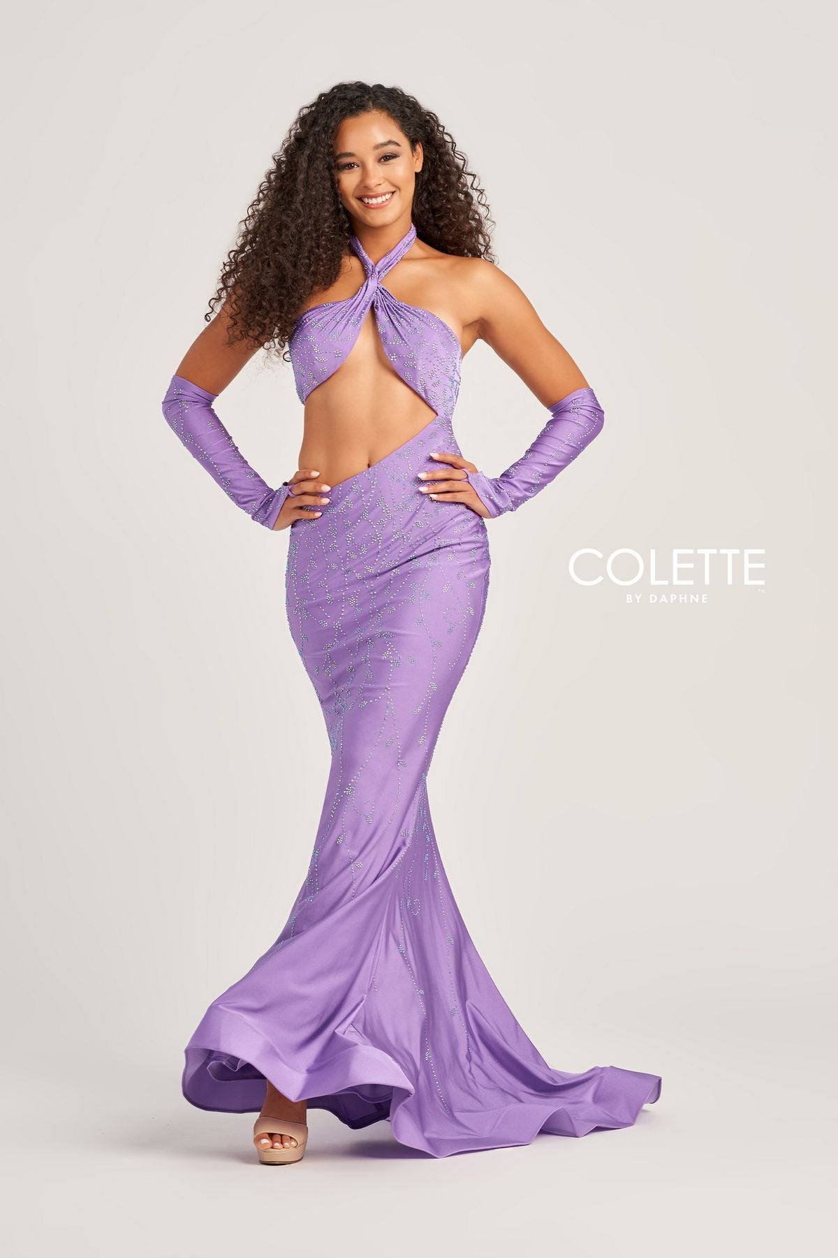 Colette CL5263 Cut Out Long Formal Mermaid Prom Dress