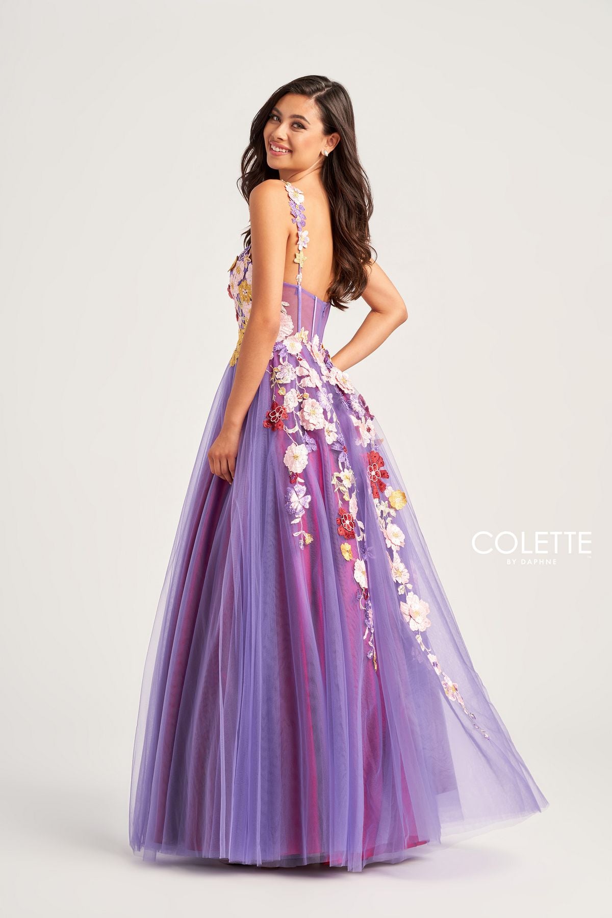 Colette CL5270 Formal Long Floral Applique Prom Ball Gown