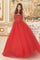 Nox Anabel CU1112 Long Quinceanera Dress Sweet 16 Gown Red