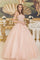 Nox Anabel CU1192 Long Quinceanera Dress Strapless Ball Gown Blush