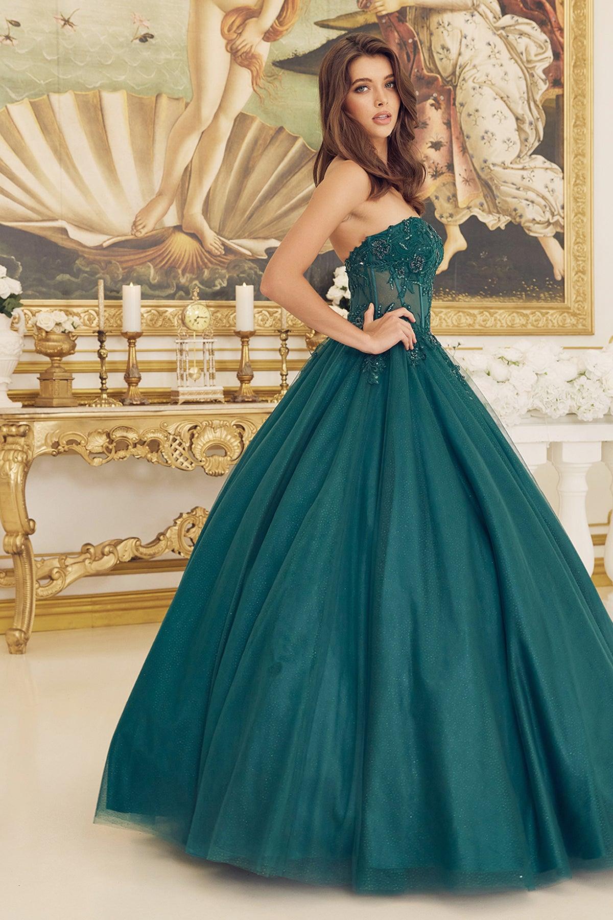 Nox Anabel CU1194 Long Strapless Quinceanera Dress Ball Gown