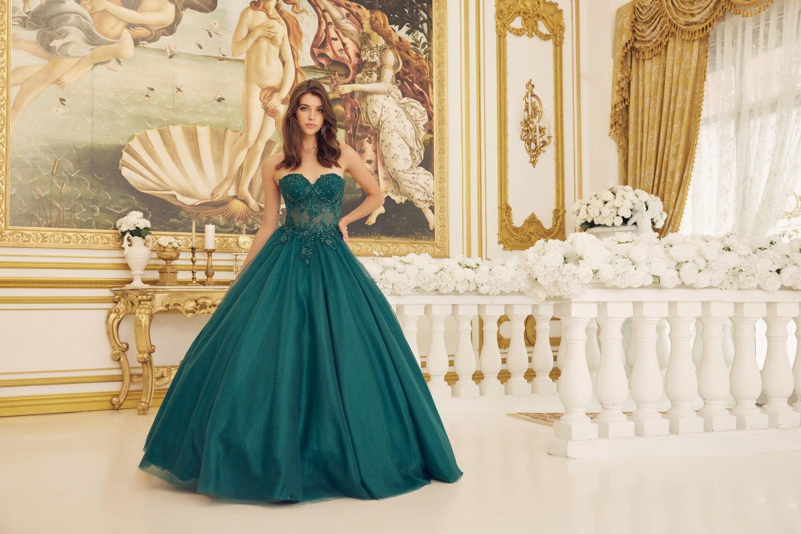 Nox Anabel CU1194 Long Strapless Quinceanera Dress Ball Gown