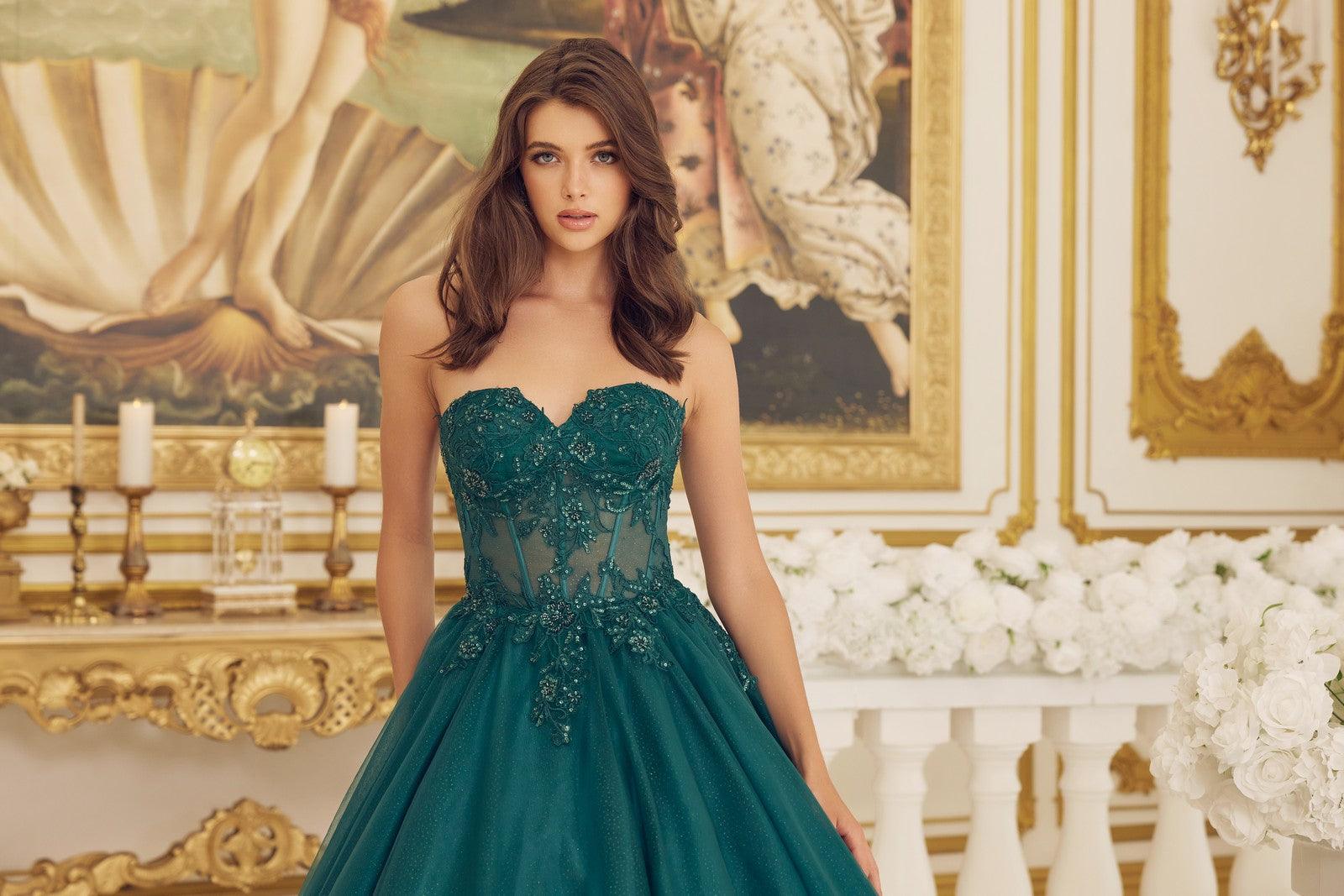 Nox Anabel CU1194 Long Strapless Quinceanera Dress Ball Gown