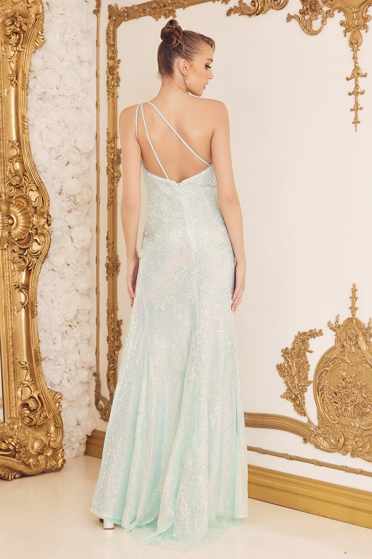 Nox Anabel D1158 Long One Shoulder Sexy Prom Dress