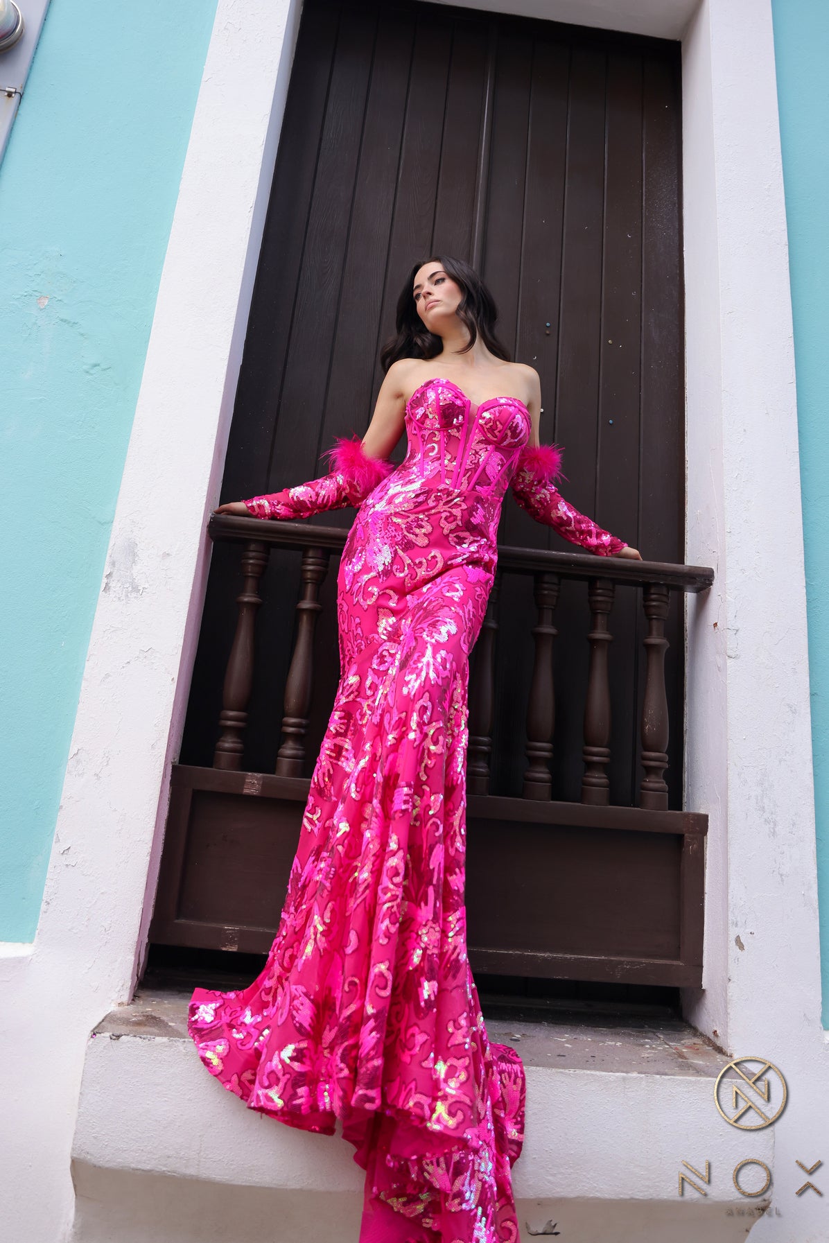 Nox Anabel D1269 Sequin Long Prom Mermaid Gown