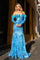 Prom Dresses Embellished Long Prom Mermaid Gown Turquoise