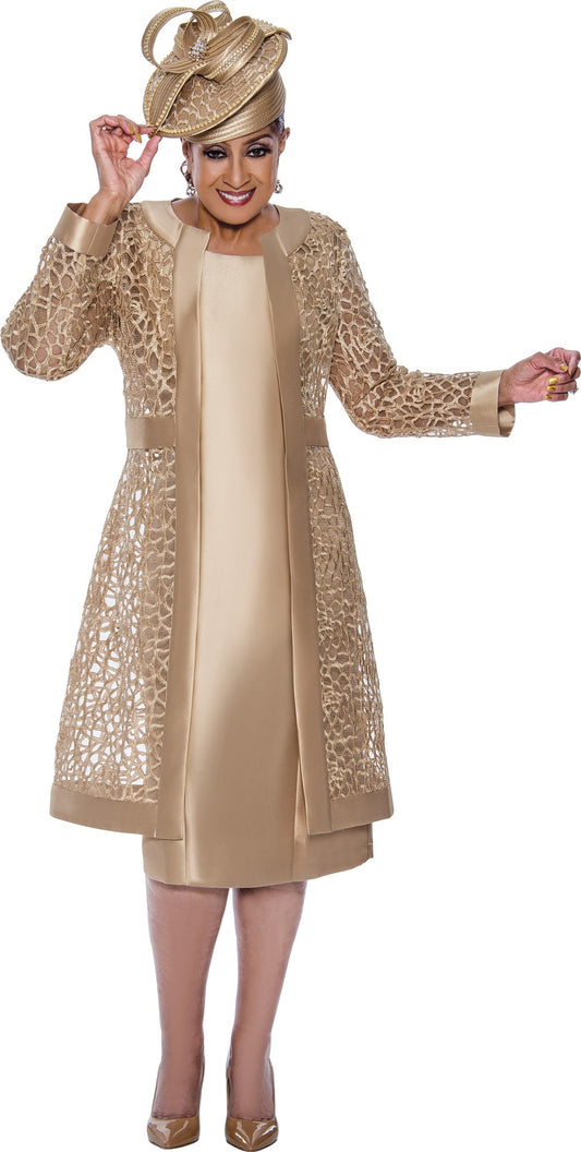 Plus Size Dresses Long Sleeve Formal Jacket Midi Dress Champagne