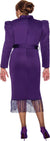 Plus Size Dresses Plus Size Midi Long Sleeve Dress Purple