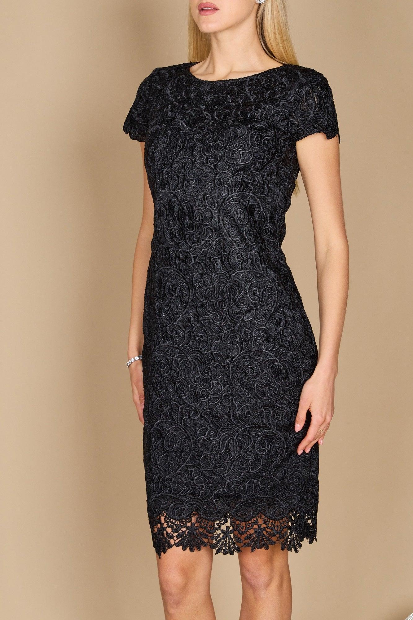 Short Lace Formal Evening Cocktail Dress Black