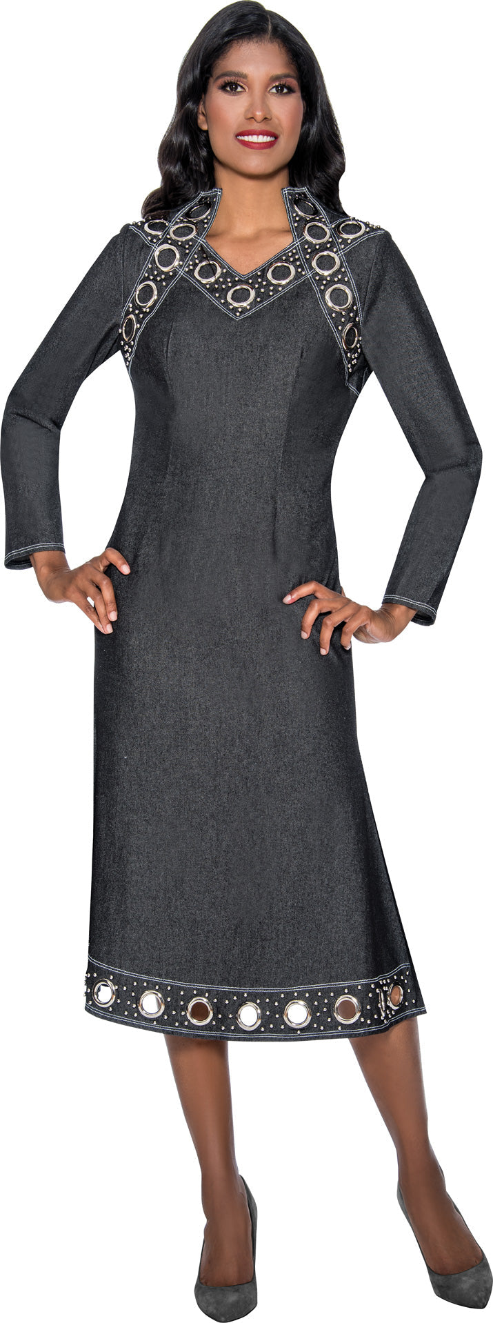 Cocktail Dresses Long Sleeve Short Midi Dress Black