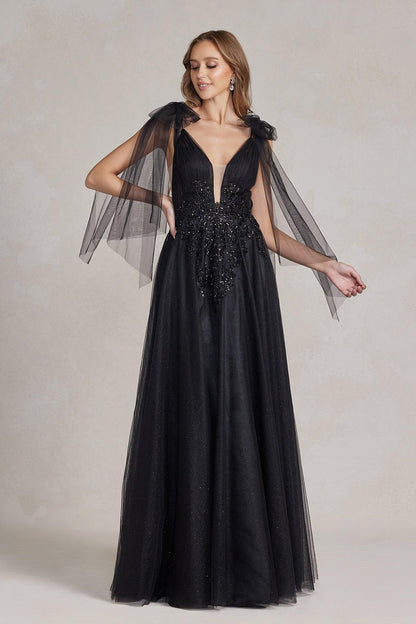Nox Anabel E1075 Long Formal Prom Dress Black