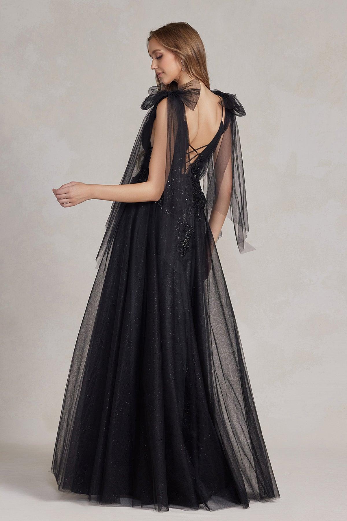 Nox Anabel E1075 Long Formal Prom Dress Black