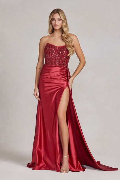 Nox Anabel E1174 Long Strapless Sexy Prom Dress