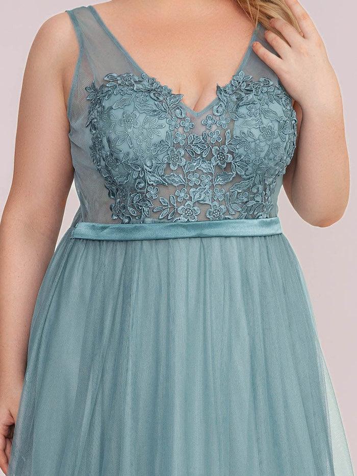 Burgundy Ever Pretty 00930 Plus Size A-Line Sleeveless Long Formal